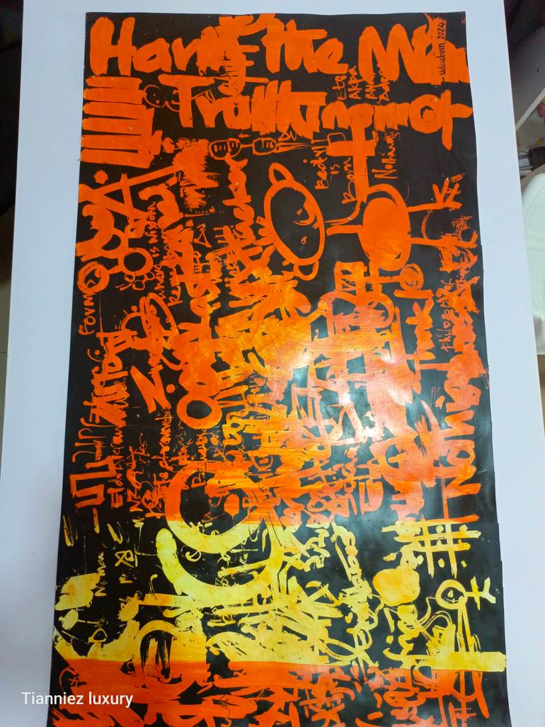 Original Abstract Expressionism Abstract Printmaking by Otuekong Udoebom