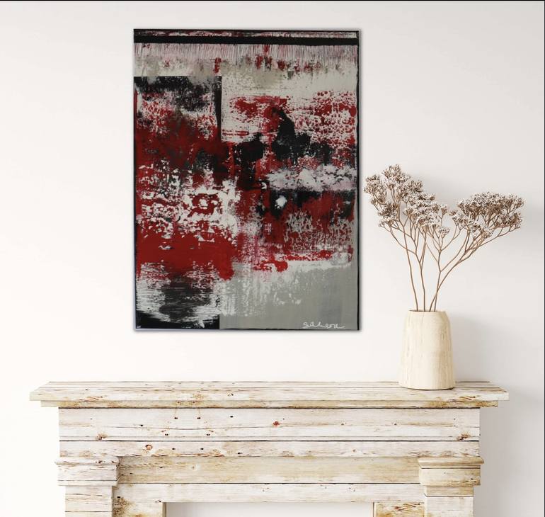 Original Art Deco Abstract Painting by Shelley White