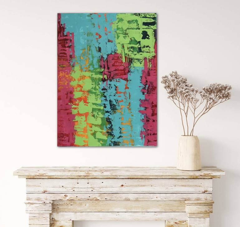 Original Art Deco Abstract Painting by Shelley White