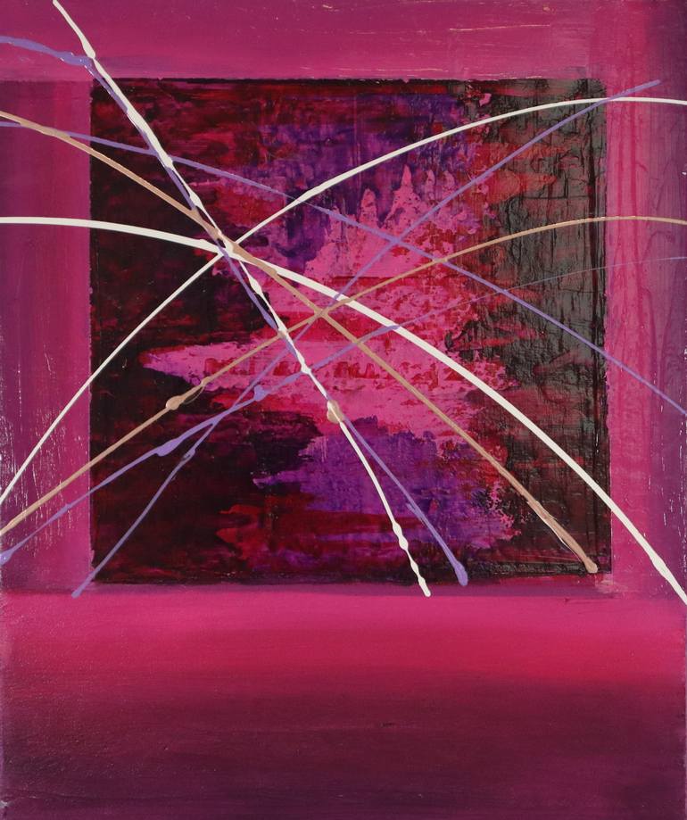 Original Art Deco Abstract Painting by Shelley White