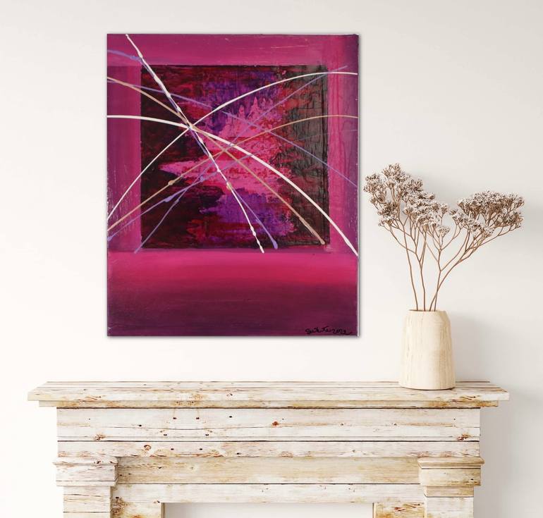 Original Art Deco Abstract Painting by Shelley White