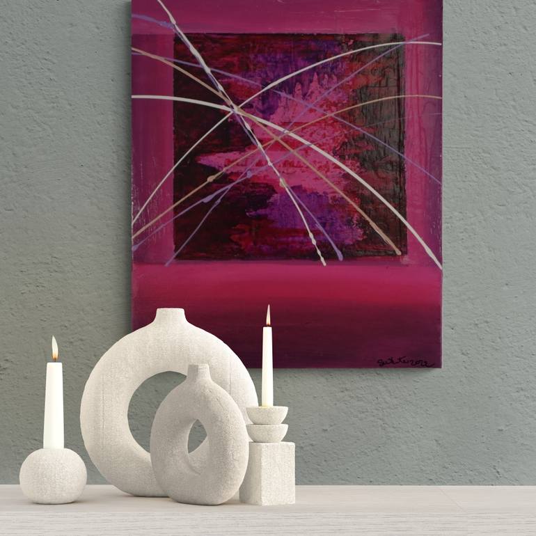 Original Art Deco Abstract Painting by Shelley White