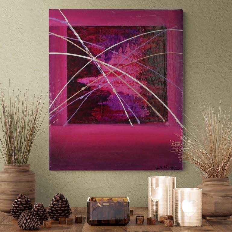 Original Art Deco Abstract Painting by Shelley White