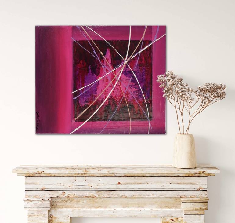 Original Art Deco Abstract Painting by Shelley White