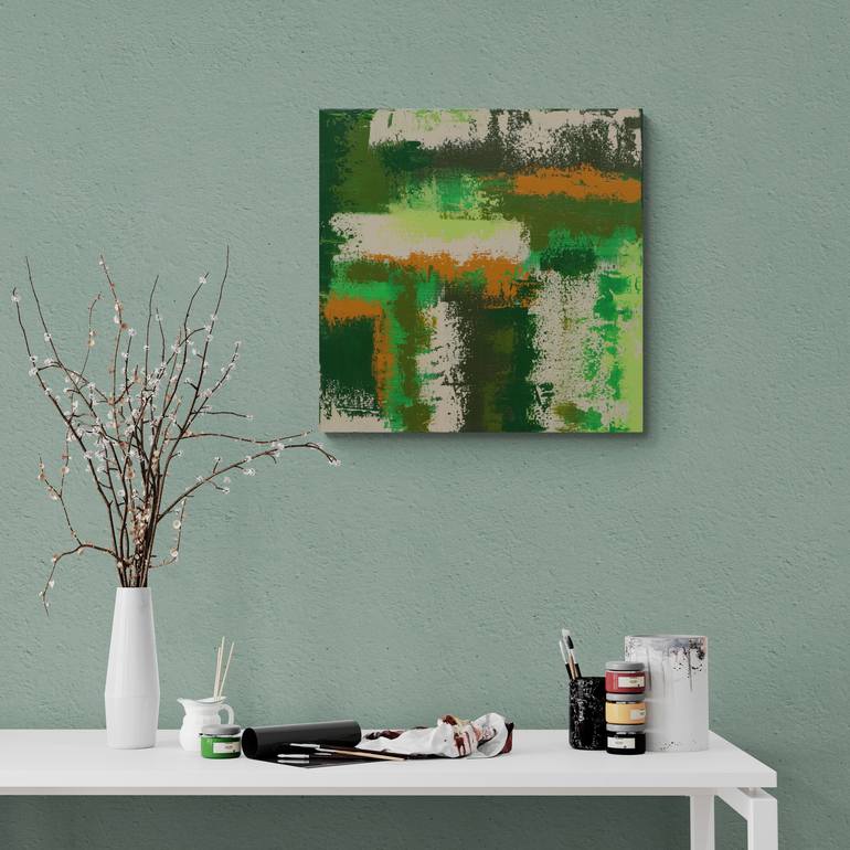 Original Art Deco Abstract Painting by Shelley White