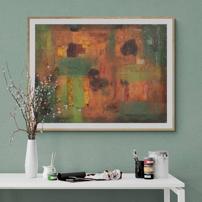 Original Abstract Expressionism Abstract Painting by Shelley White