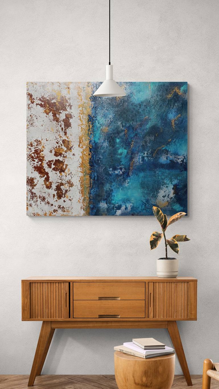 Original Art Deco Abstract Painting by Shelley White