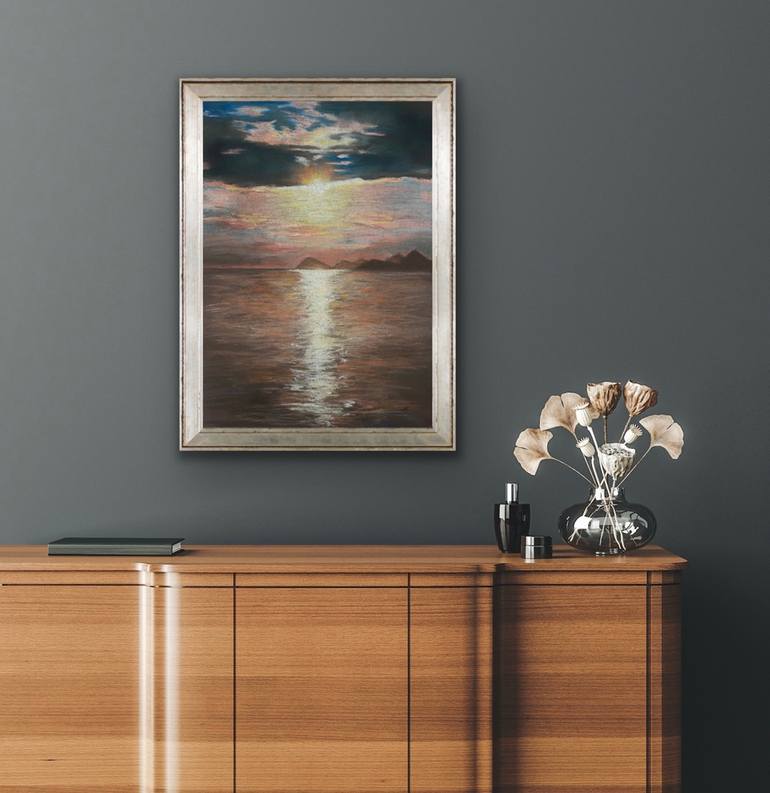 Original Expressionism Seascape Painting by Kateryna Nazarenko