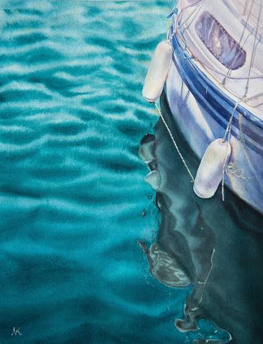 Original Impressionism Sailboat Paintings by Kateryna Nazarenko