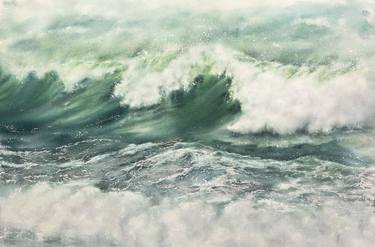 Print of Expressionism Seascape Paintings by Kateryna Nazarenko