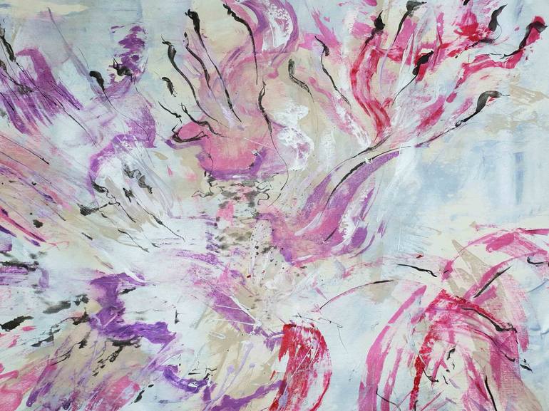 Original Abstract Floral Painting by Carla Cassidy