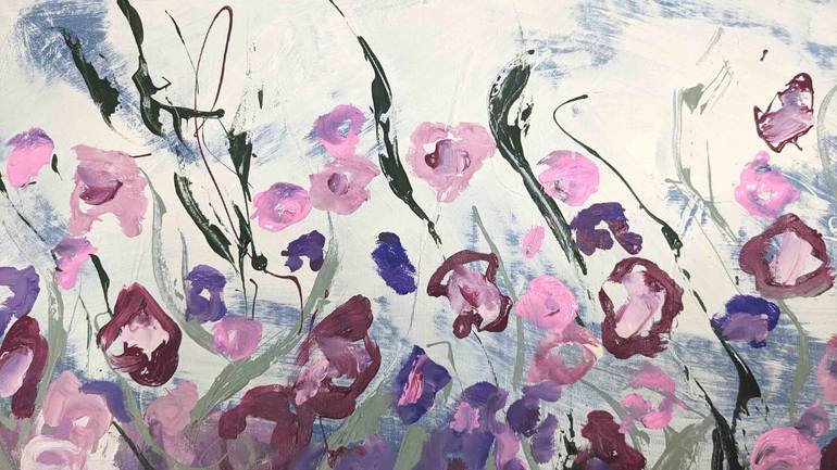 Original Abstract Floral Painting by Carla Cassidy