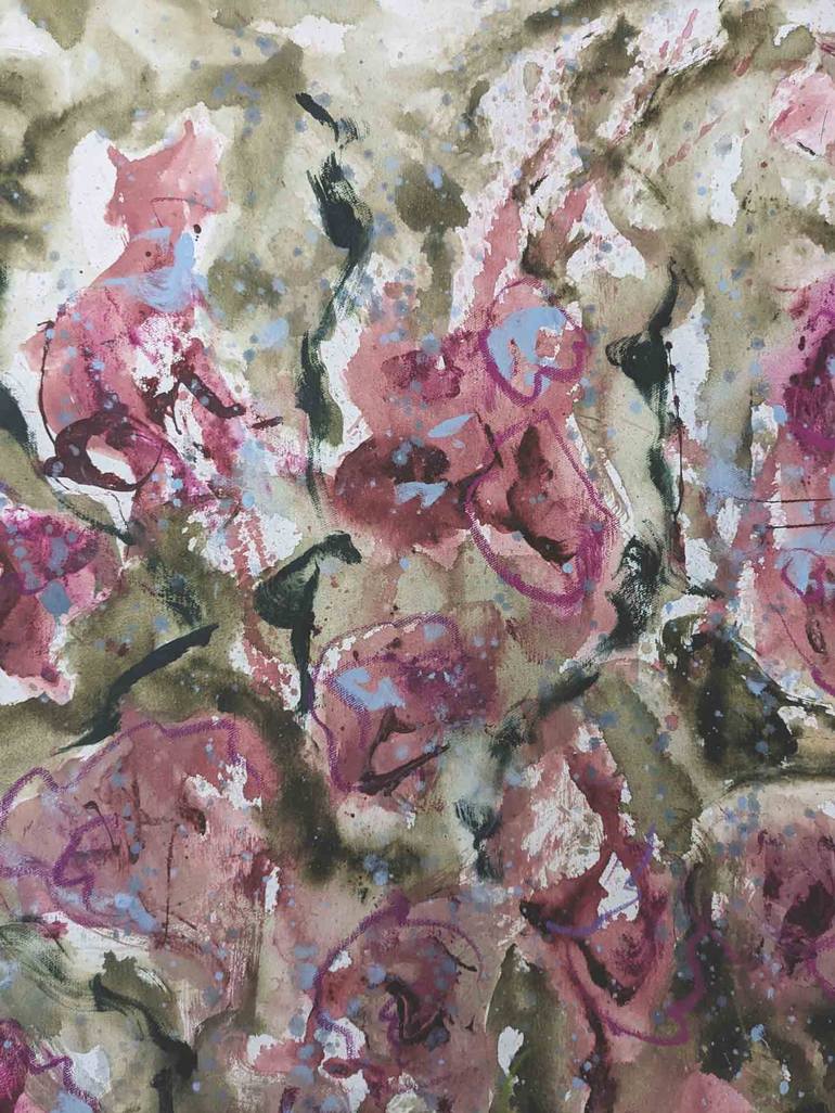 Original Abstract Floral Painting by Carla Cassidy