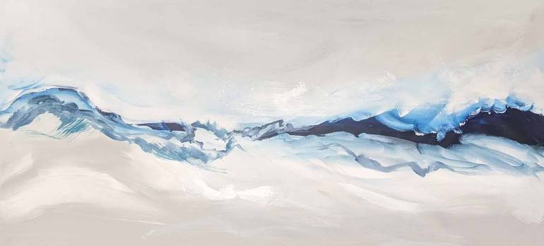 Original Abstract Expressionism Beach Painting by Carla Cassidy