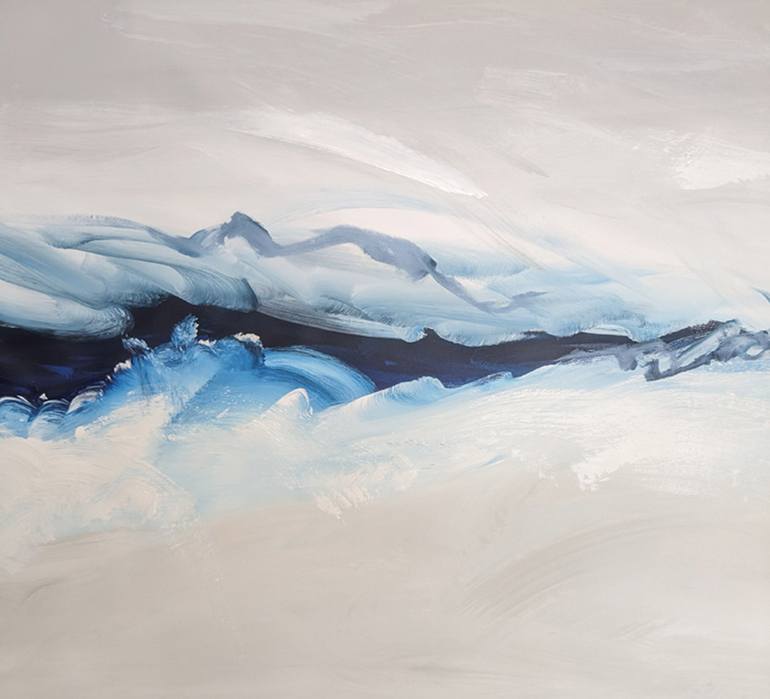 Original Abstract Expressionism Beach Painting by Carla Cassidy