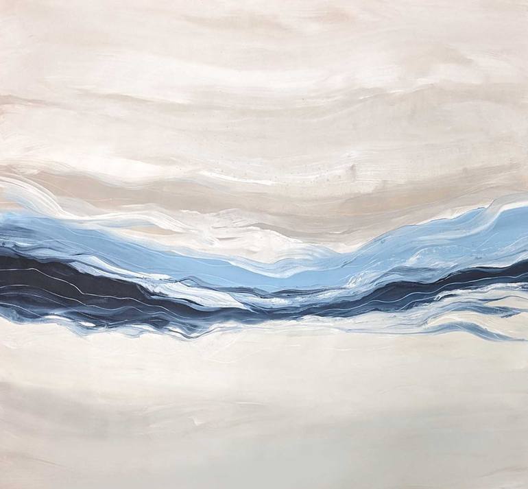Original Abstract Expressionism Beach Painting by Carla Cassidy