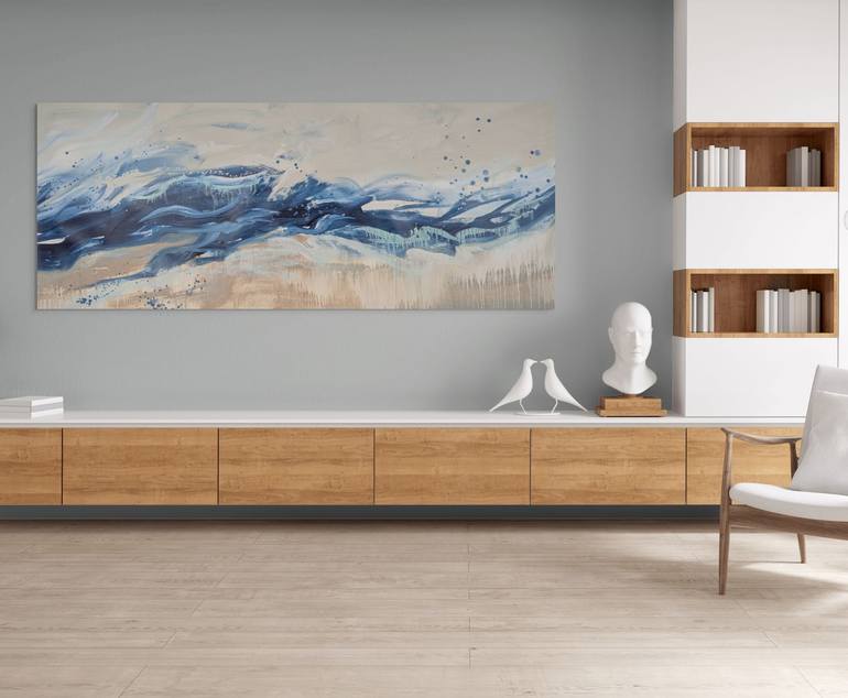 Original Abstract Expressionism Beach Painting by Carla Cassidy