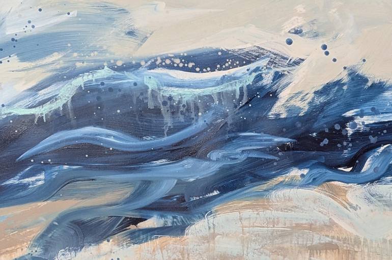 Original Abstract Expressionism Beach Painting by Carla Cassidy