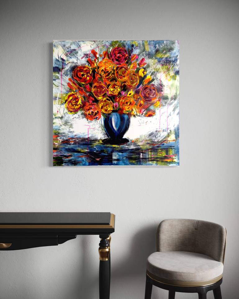Original Abstract Expressionism Abstract Painting by Kim Sanchez