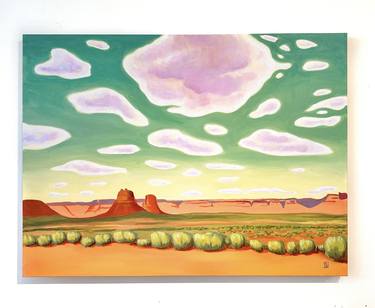 Original Contemporary Landscape Paintings by Desert Moonrise