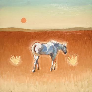 Original Contemporary Horse Painting by Desert Moonrise