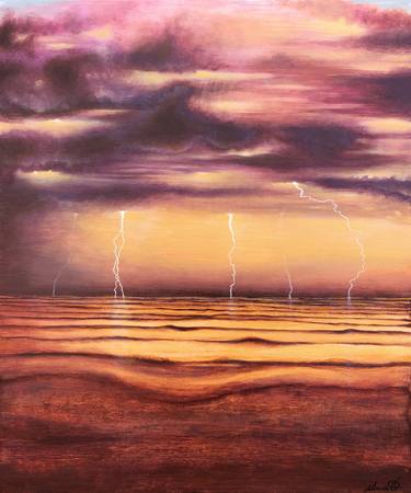 Original Expressionism Seascape Paintings by Andrea Marriette
