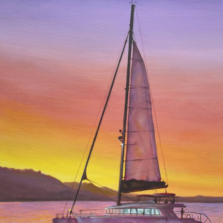 Original Contemporary Boat Painting by Andrea Marriette