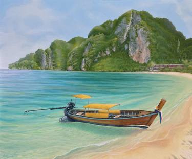 Original Boat Paintings by Andrea Marriette