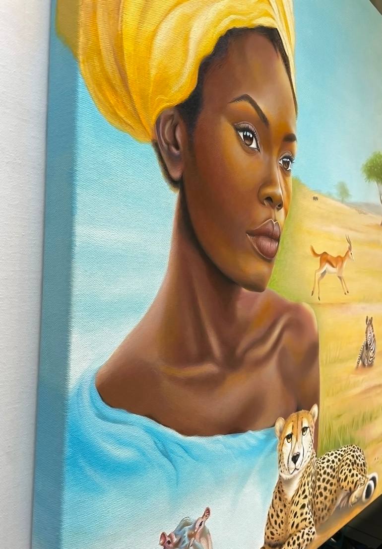 Original Surrealism Women Painting by Andrea Marriette