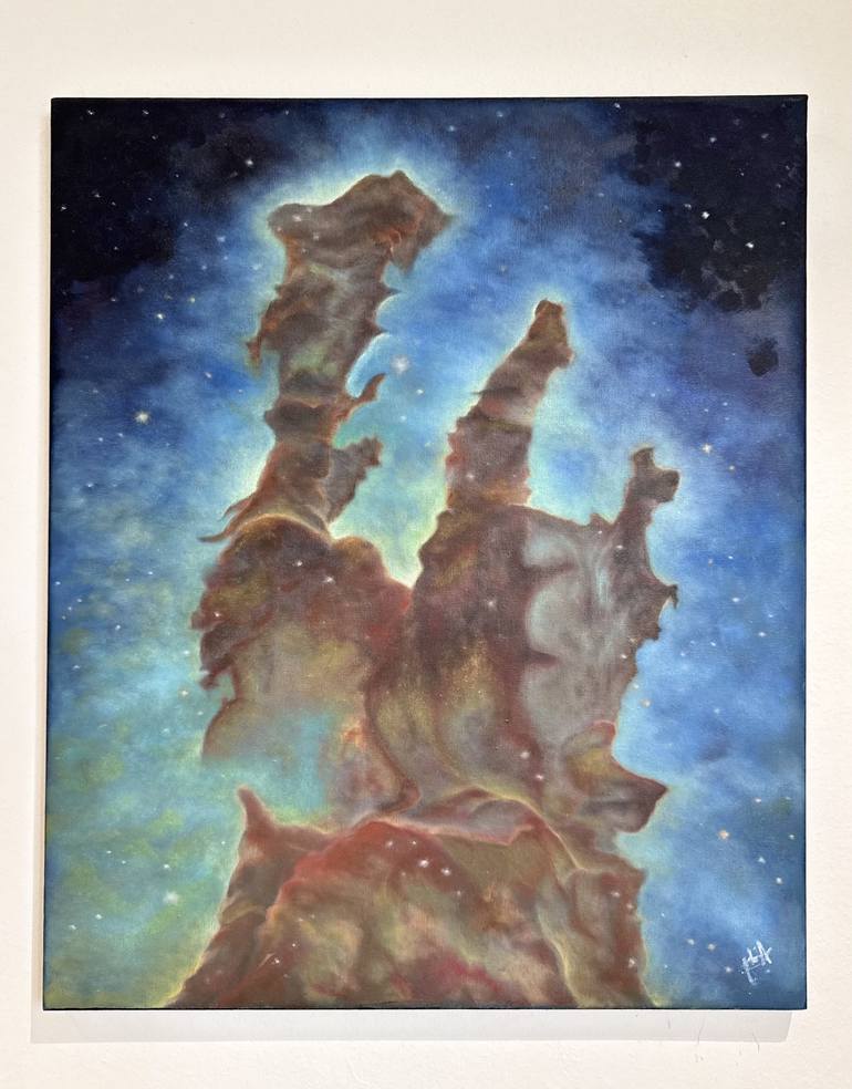 Original Fine Art Outer Space Painting by Audrey Tan