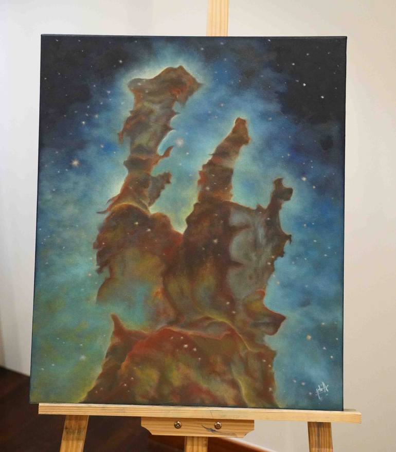 Original Fine Art Outer Space Painting by Audrey Tan