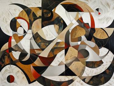 Original Cubism Geometric Digital by Sariya Babanova