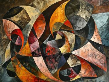Original Cubism Geometric Digital by Sariya Babanova
