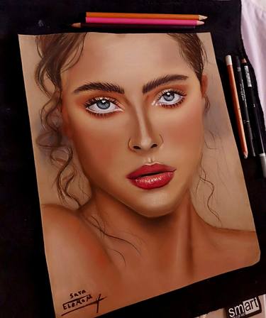 Original Fine Art Portrait Paintings by Sara Elemam