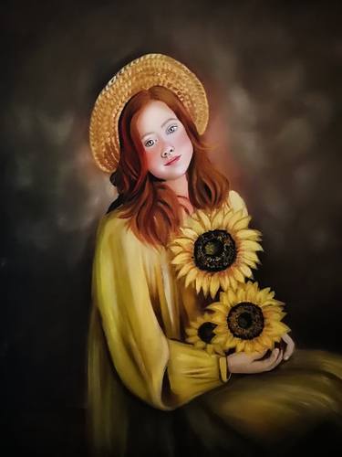 sunflower girl thumb
