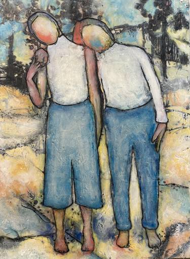 Original Figurative People Mixed Media by Birdy Harrison