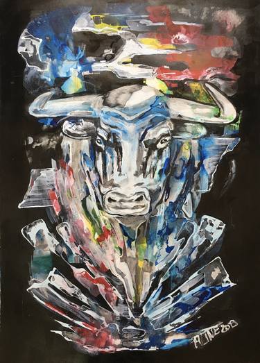 „Majestic Bull Portrait 1“ thumb