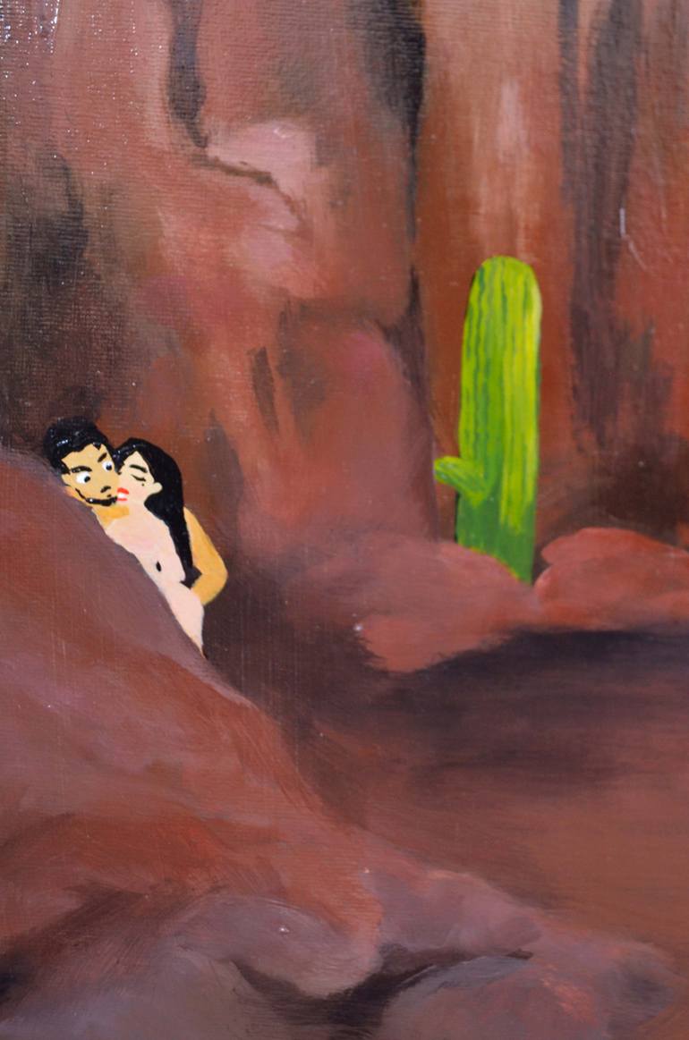 Original Surrealism Erotic Painting by Jazzy Bey
