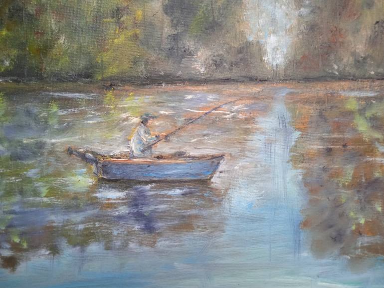 Original Realism Boat Painting by Daniele Teobaldelli