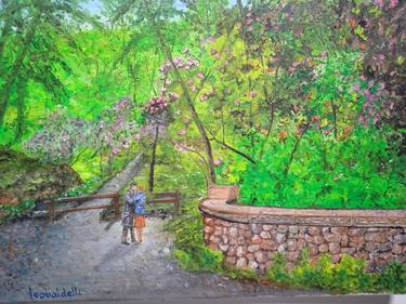 Original Realism Garden Paintings by Daniele Teobaldelli