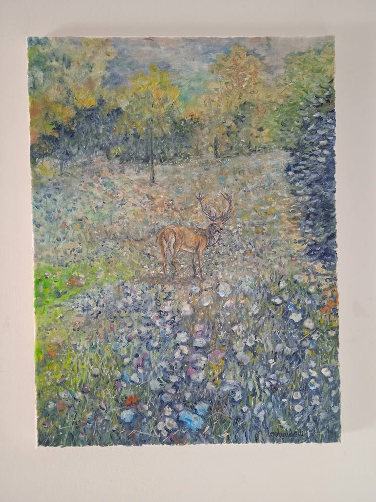 Original Impressionism Animal Painting by Daniele Teobaldelli