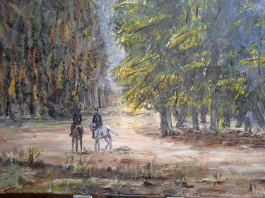 Original Impressionism Horse Paintings by Daniele Teobaldelli
