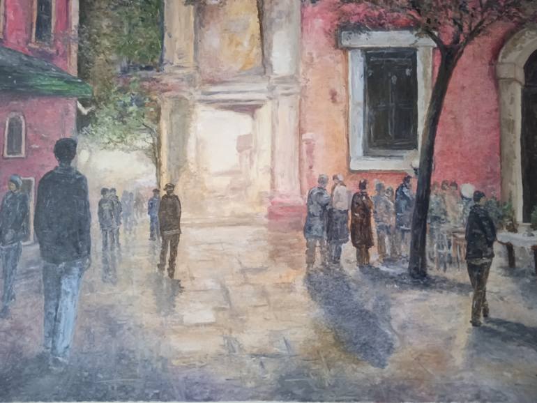 Original Impressionism Cities Painting by Daniele Teobaldelli