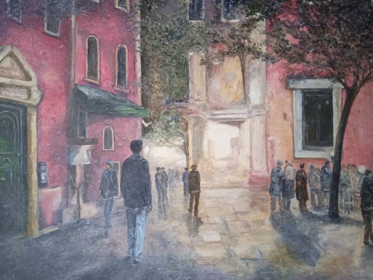 Original Impressionism Cities Painting by Daniele Teobaldelli