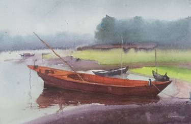 Original Boat Paintings by Ashfaque Bappy