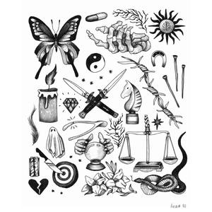 Collection Hozka - Tattoo Flash Sheets