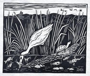 Original Black & White Animal Printmaking by Karen Barry