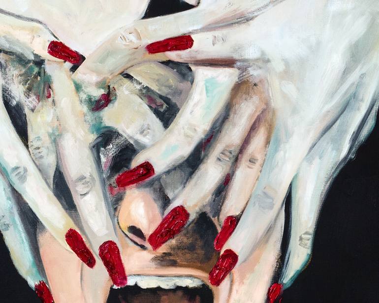 Original Art Deco People Painting by Evelynne V