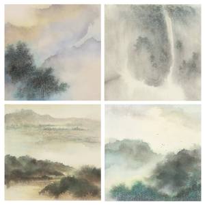 Landscape sketches B( A set of four paintings ) Painting
