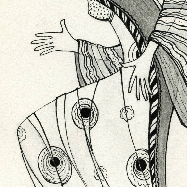 Original Conceptual Fashion Drawing by Nadya Solovyova